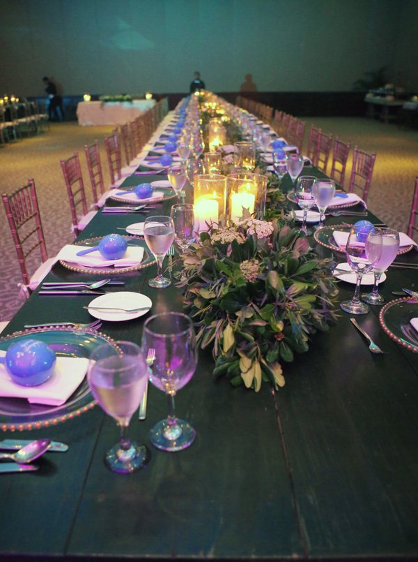 Boho Chic Wedding Ballroom Reception tablescape decor 2