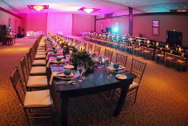 Boho Chic Wedding Ballroom Reception