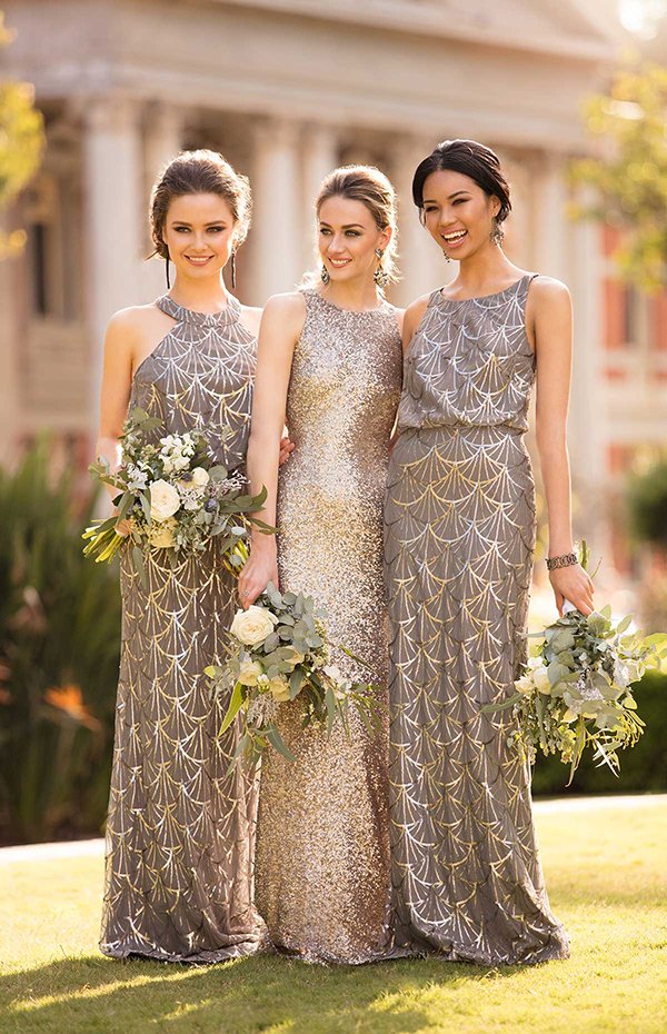 2018 Vintage Glamour Wedding Theme Bridesmaids Dress Ideas