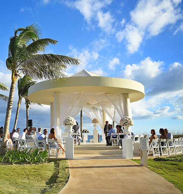 Luxury Cancun Ocean Front Gazebo Wedding Ceremony